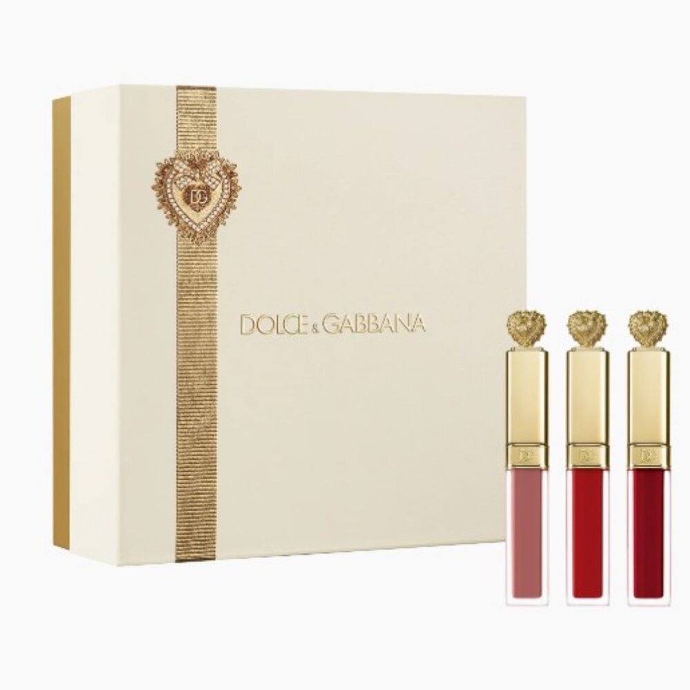Dolce & Gabbana Everkiss Liquid Lip 3 piece Gift Set Damaged Box FREE SHPPING